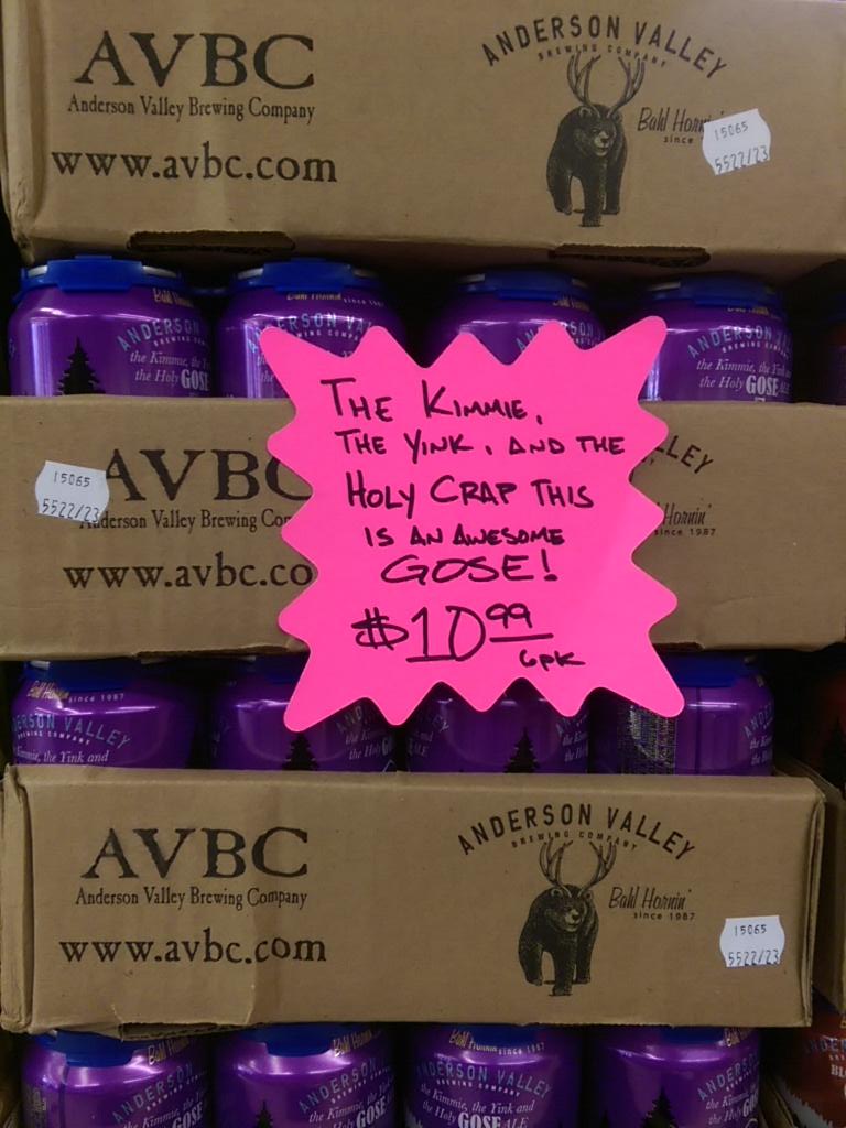 gpowlas's tweet photo. Sign on the stack of @avbc Holy Gose @SamsQuikShop http://t.co/mH70sYdTJk