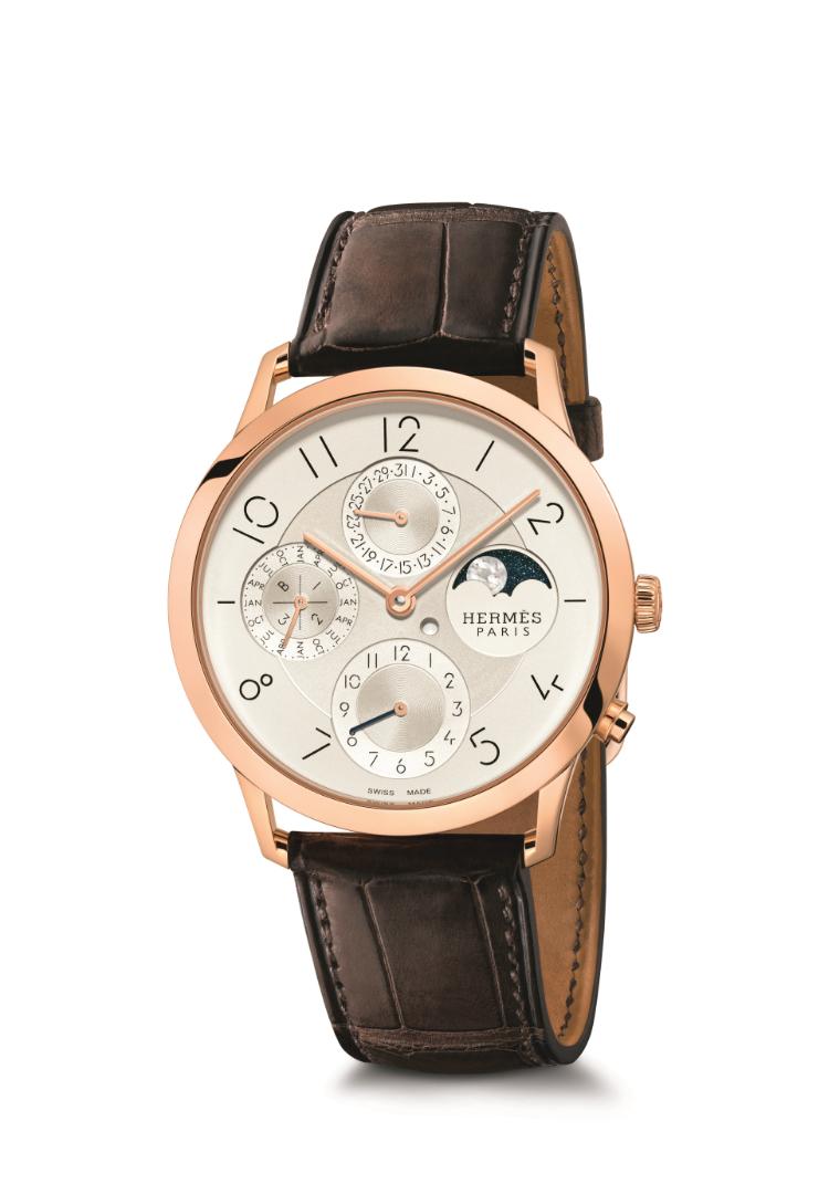 ChronosMagazine's tweet image. Baselworld 2015 news. Hermès Perpetual Slim shows all the hallmarks of a future classic. hubs.ly/y0DKrM0