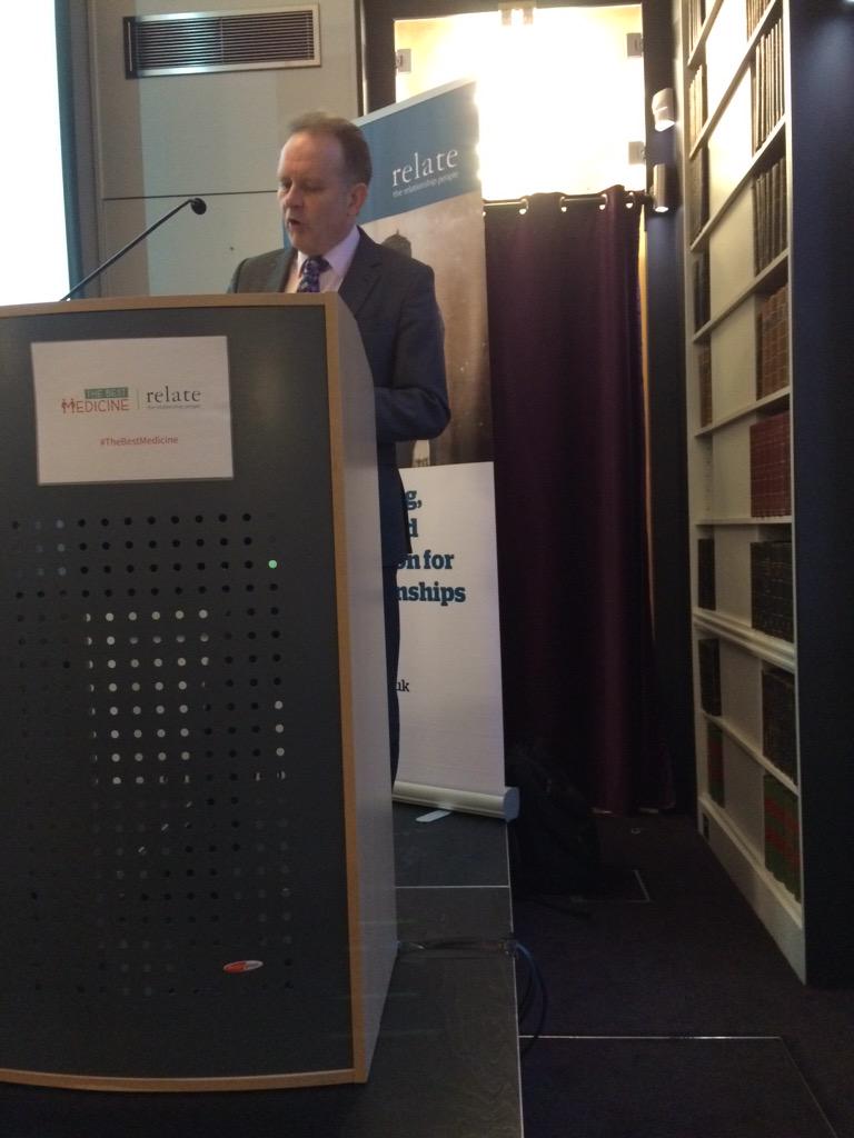 .<a href="/Relate_charity/">Relate</a> report launch event just kicking off... #thebestmedicine
