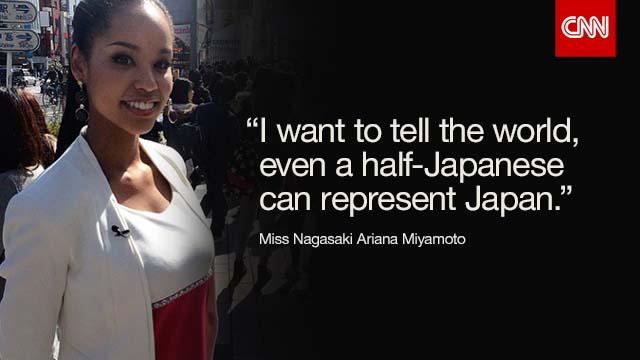 CNN's tweet image. A biracial beauty queen in Japan is facing criticism for not being Japanese enough: cnn.it/1LYRxHZ