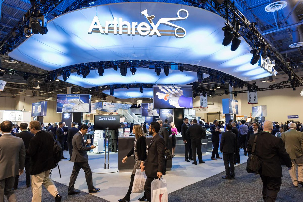 Arthrex's tweet image. Did you know? Our booth at #AAOS2015 traveled over 1,700 miles in eight 18-wheeler trucks &amp;amp; weighs 153,126 lbs!