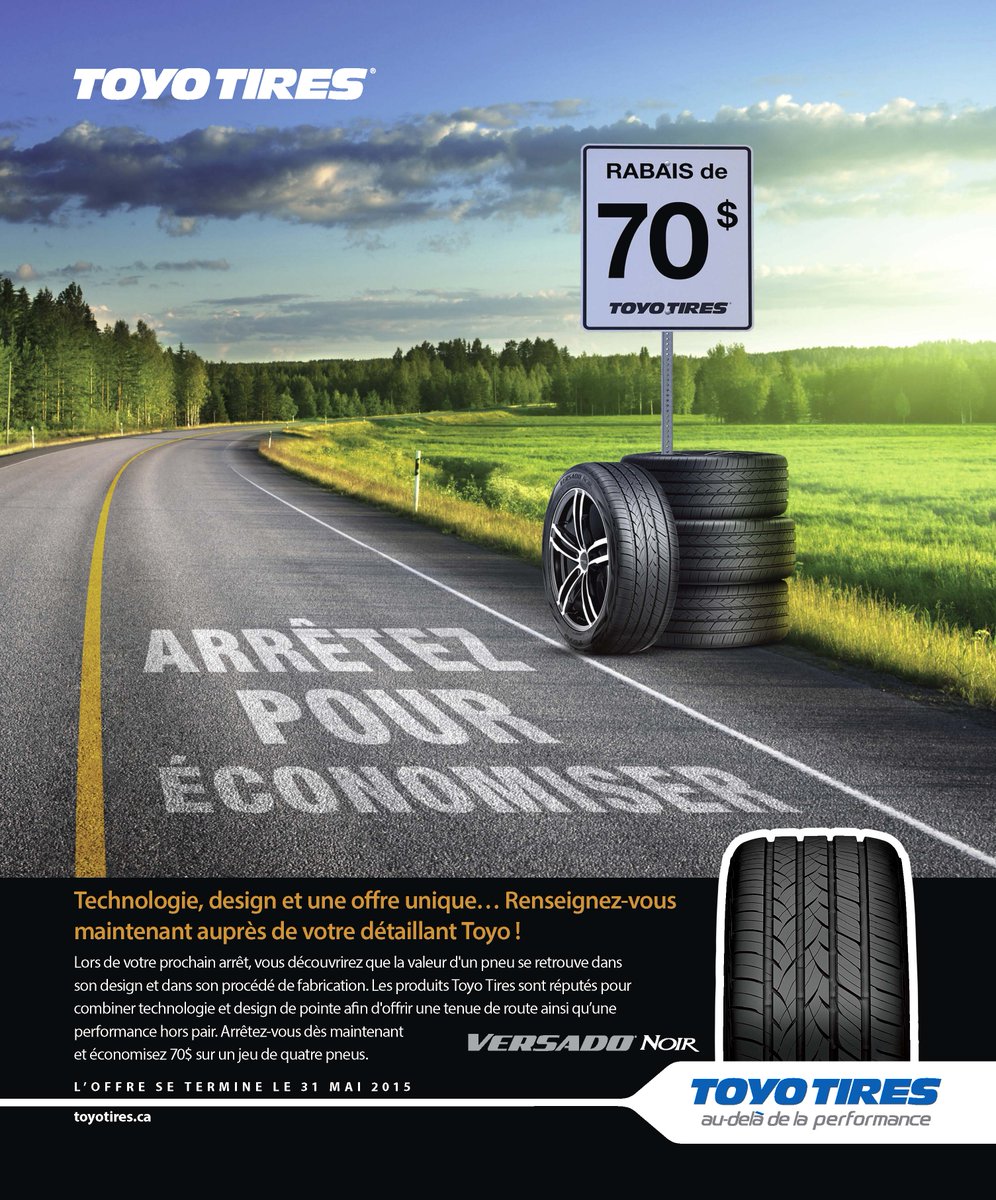 ToyoTiresCanada's tweet image. Spring Rebate starts sunday @ToyoTiresCanada 
$70 off toyotires.ca/dealer-finder  
 #save #dealornodeal #saveontires