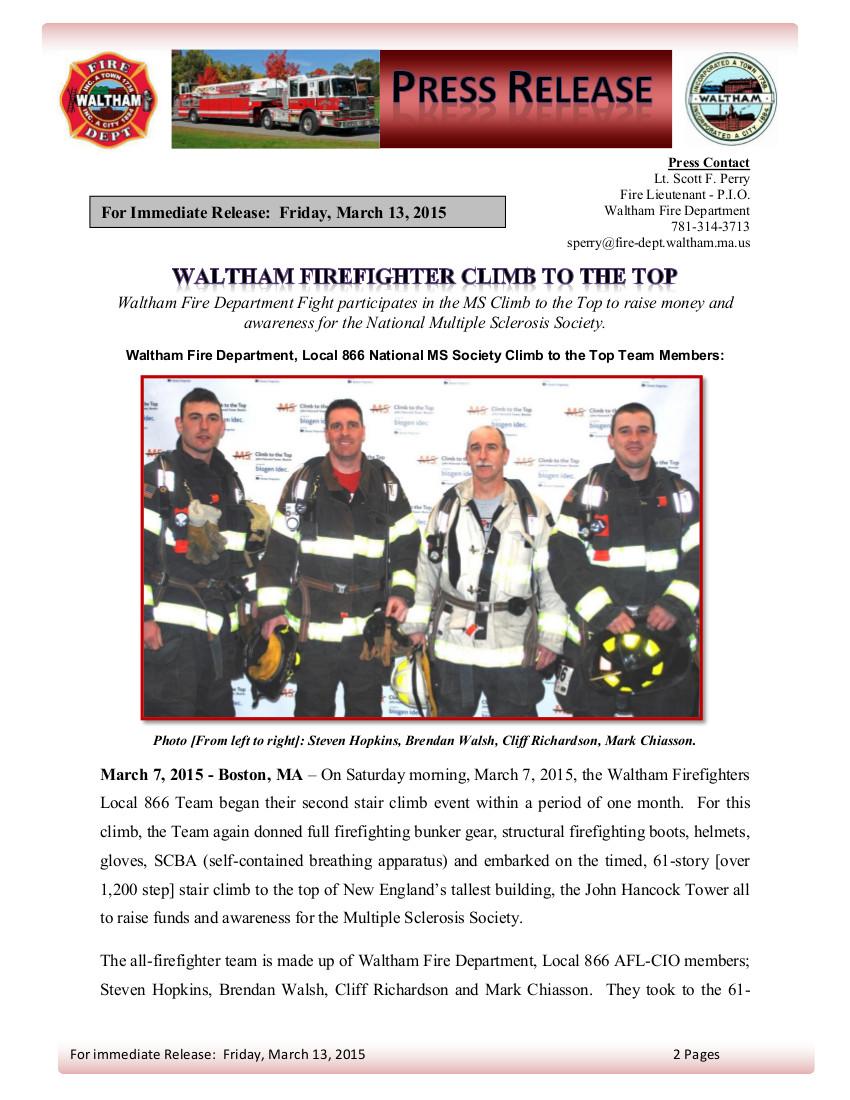 Waltham Fire Dept. (WalthamFireDept) on Twitter