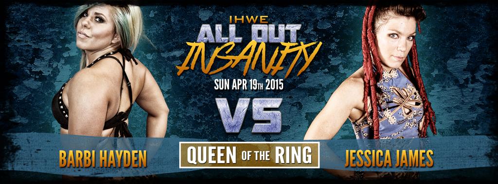 IHWEWrestling's tweet photo. Breaking! @JJ_RAJETT vs @BarbiHayden #QueenOfTheRing #AllOutInsanity 1st Time in North Texas!! http://t.co/khyJMJsZFL