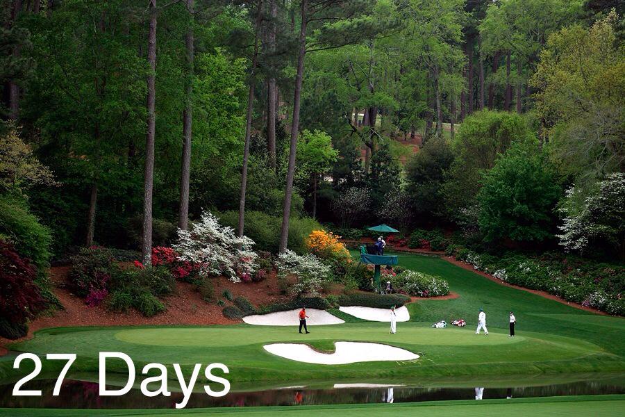 DaysTillMasters's tweet photo. 27 Days http://t.co/2086cdPDoU