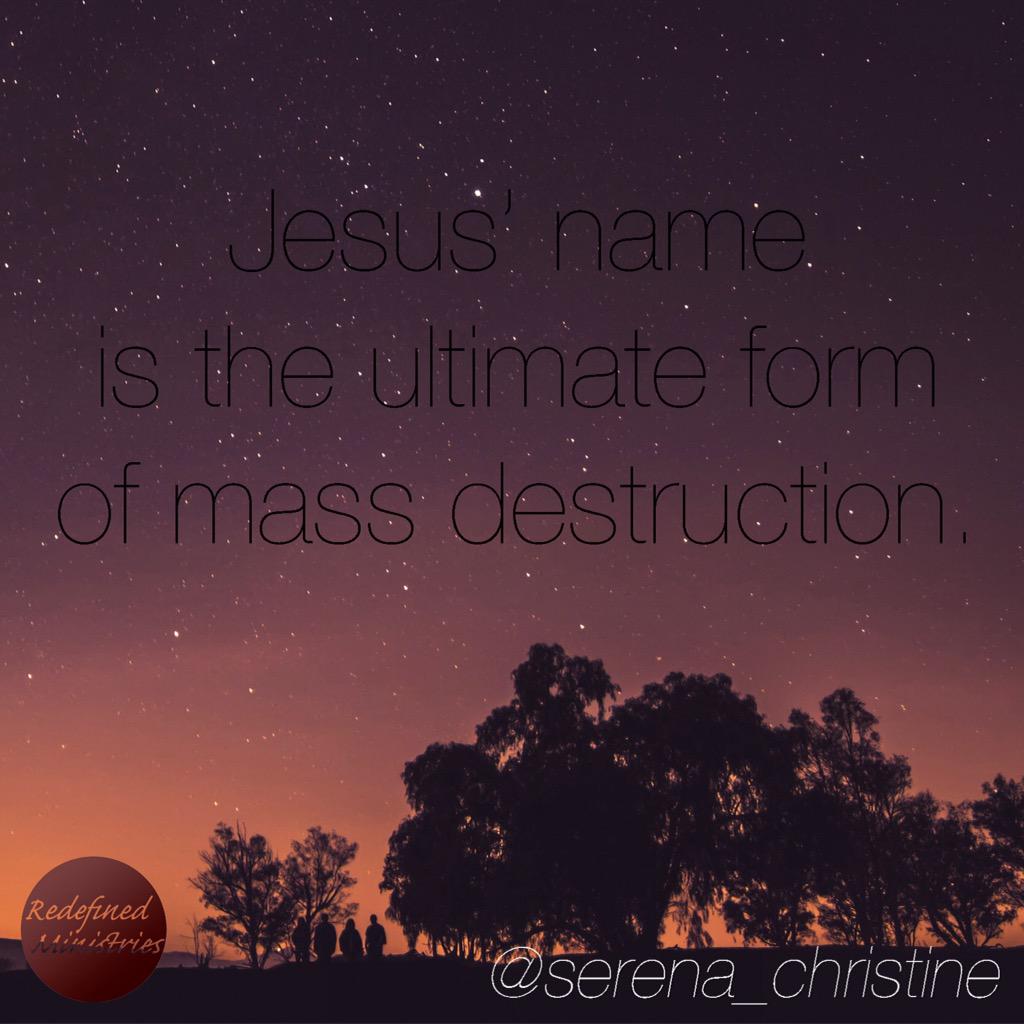 RedefinedMin's tweet image. There is no match to the name of Jesus.