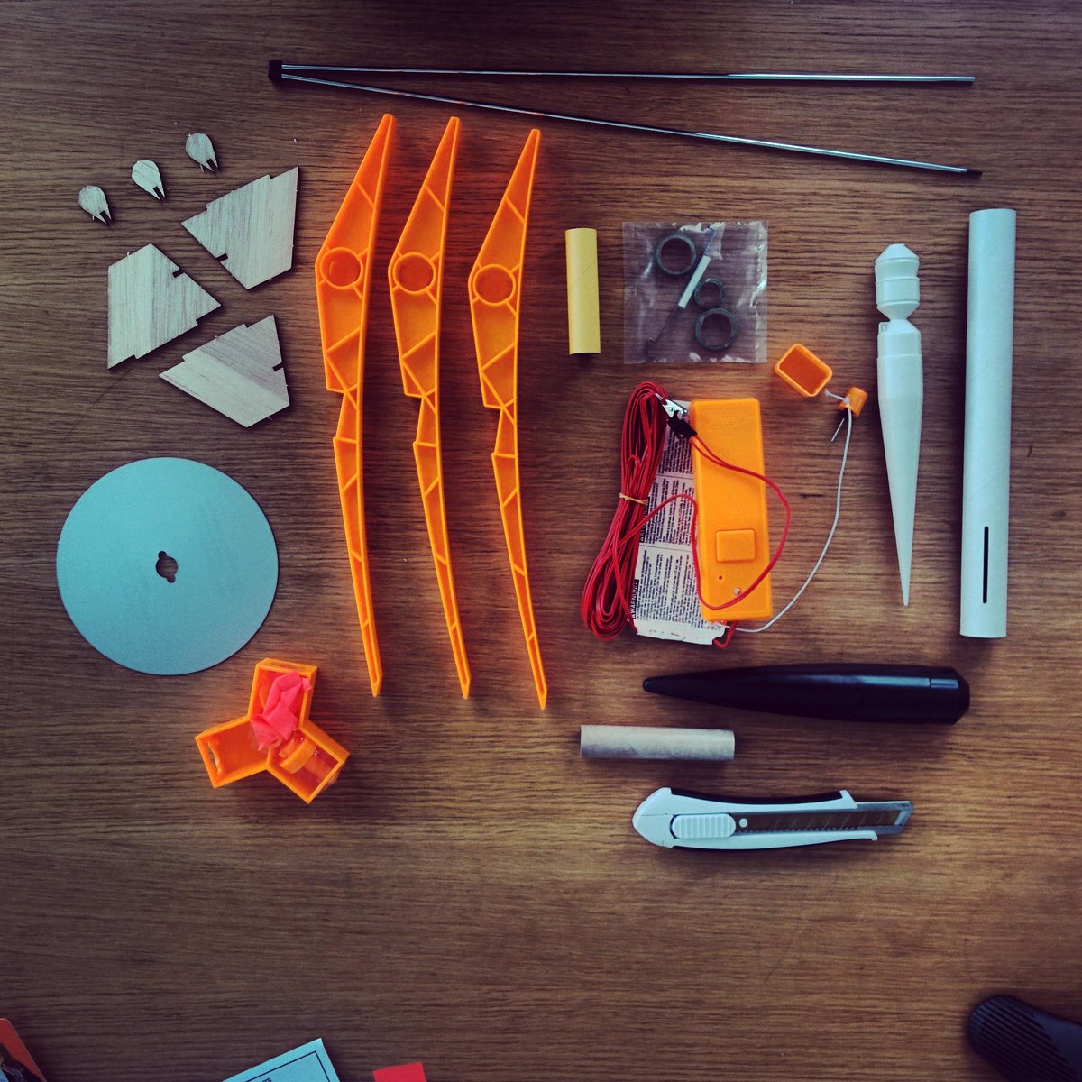 Rocket parts prepped for the shoot.
#thingsarrangedneatly #flatlay #fromabove