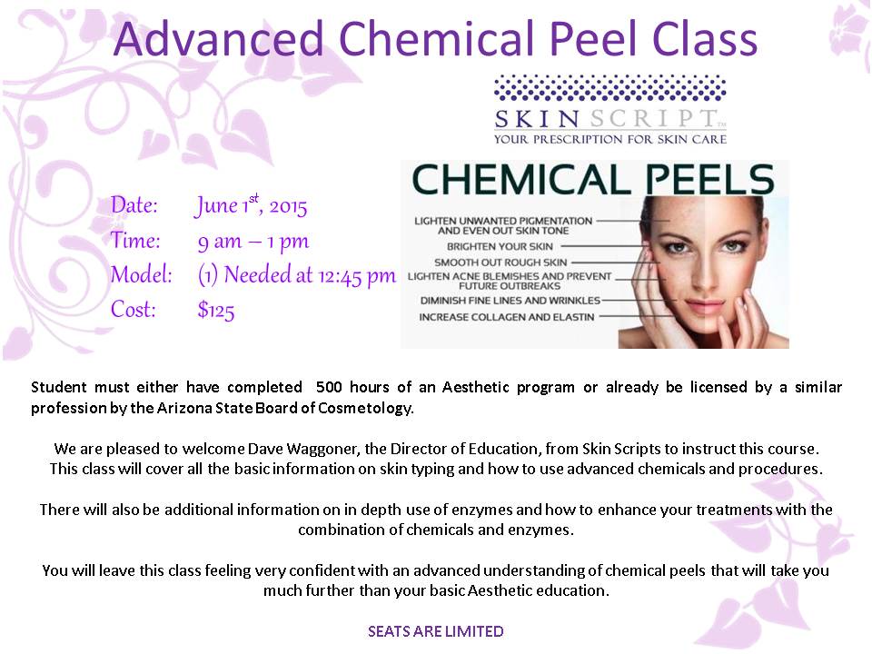 smiaz's tweet photo. Advanced Chemical Peel Class given by Dave Wagonner, the Director of Education for Skin Scripts.
$125 on June 1st. http://t.co/jra1mKxGGO