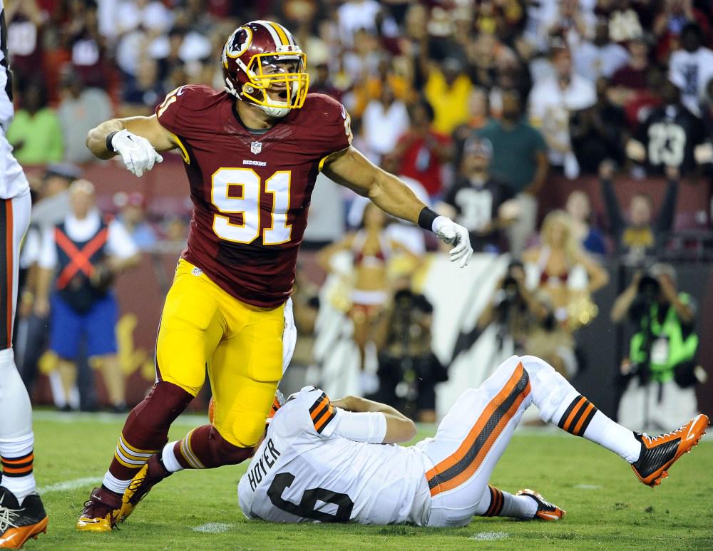 ForTheWin's tweet photo. Redskins LB will try and help save Washington, D.C. in 'Sharknado 3' http://t.co/ktpefw8FNM http://t.co/hC5En6bXn9