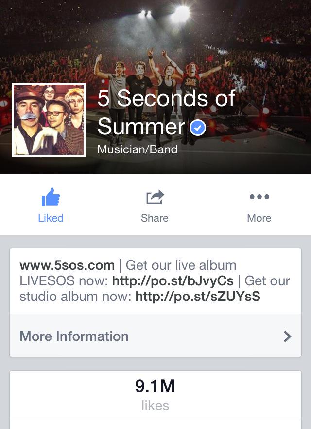 5SOS have hit 9 million likes on Facebook 

#5SOSFAM #BestFanArmy #iHeartAwards #vote5sos #KCA