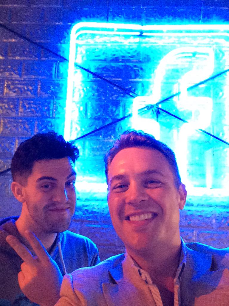 steveschutz's tweet image. Me and @davidrocknyc eating #PorkBuns @Facebook partay