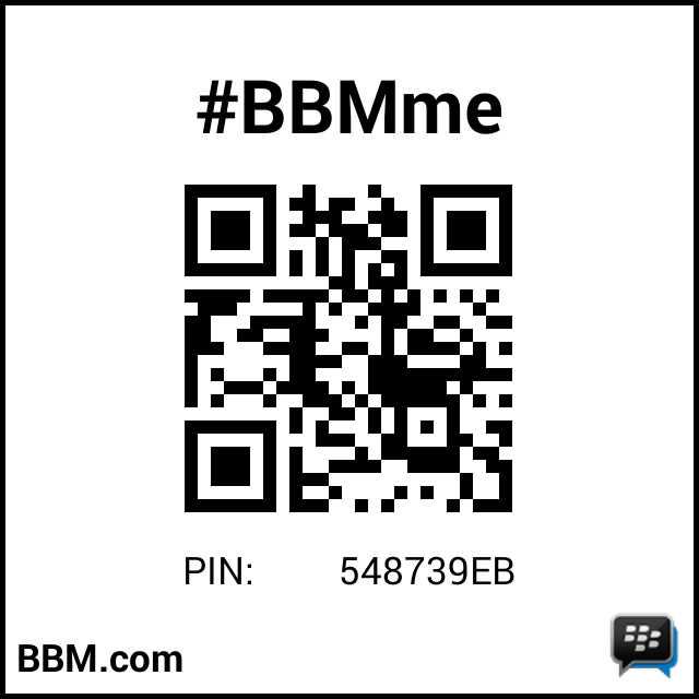#BBMme PIN: 548739EB