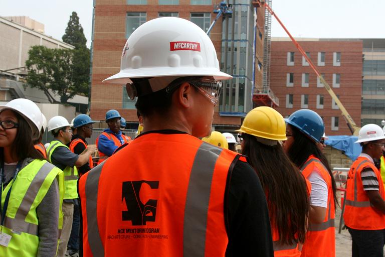 Nordbak's tweet photo. Great field trip to a @McCarthyBuild UCLA project with 49 @lbjordanhs STAR Program and @ACEMentor students. http://t.co/b7JXe7ibAh