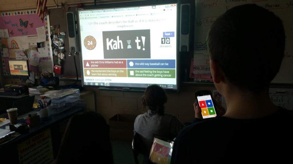 TGuarnaschelli's tweet photo. Kahooting (Is that a verb yet?) to review All the Broken Pieces @BernerChiefs #BMSDLD http://t.co/3MgfwDcj6R