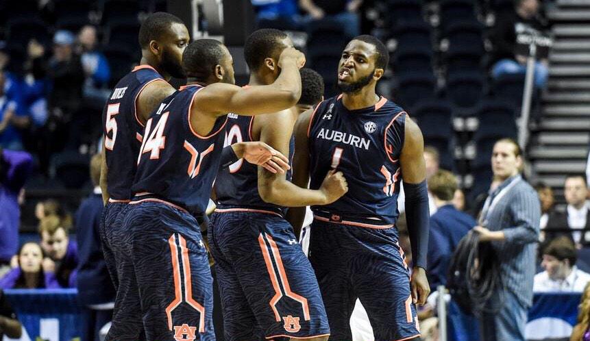 AuburnTigers's tweet photo. AUBURN WINS IN OT!!! Your Tigers knock off LSU to advance AGAIN in SEC Tournament! #WarEagle #AllforAuburn http://t.co/YMr4rO3mOn