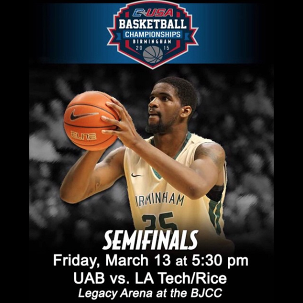 BhamforUAB's tweet photo. If you aren't already at Legacy Arena, get there now to support the #Blazers #UABvsLaTech http://t.co/oPyTZy9nLS