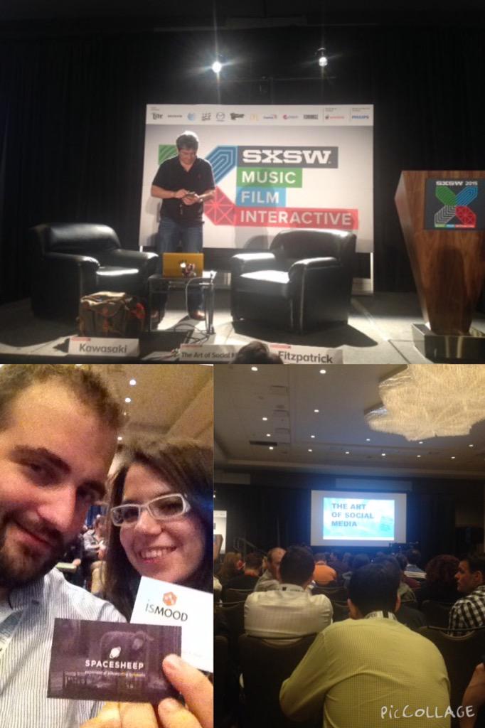 ACEinAUEB's tweet photo. The art of social media by @GuyKawasaki at @sxsw with @ismoodcom and Spacesheep http://t.co/HpicQxB2ou