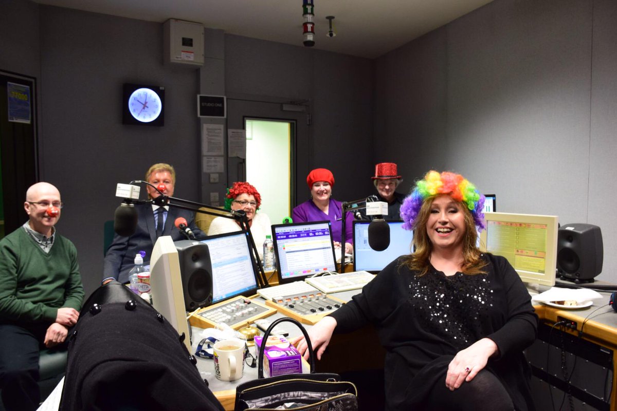 bbcmerseyside's tweet photo. .@rednoseday Late night with Linda Mac! #RNDFace All the gang are there, Tony, Herbert, June, Jan and Sid! http://t.co/98XPqCu95B