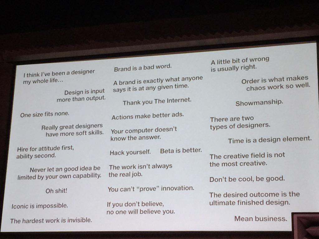 amodbhise's tweet image. @ibmdesign:"This pretty much sums up my point of view on design." @stateny at #ibmdesign #SXSW2015 #SXSW - good stuff