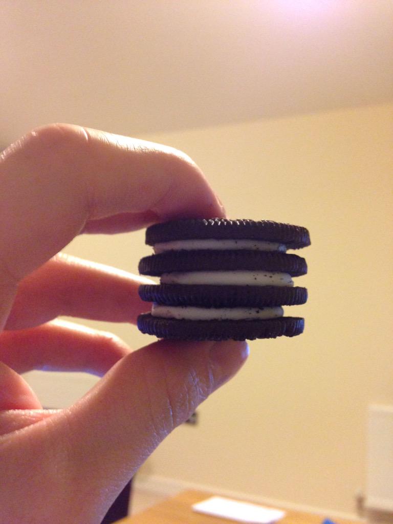 Triple Oreo crown. See what you're missing, Faye? Behold the cookie of the gods and weep!