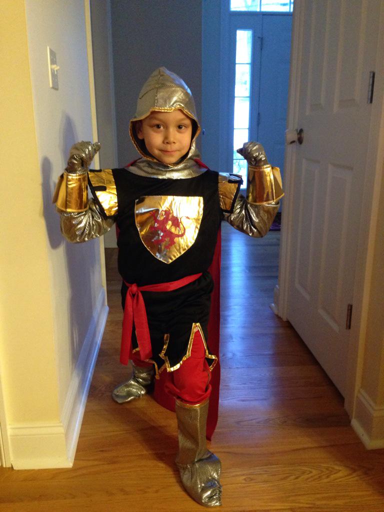 hristina's tweet photo. My little brave knight! http://t.co/lgaLwcEWQ8