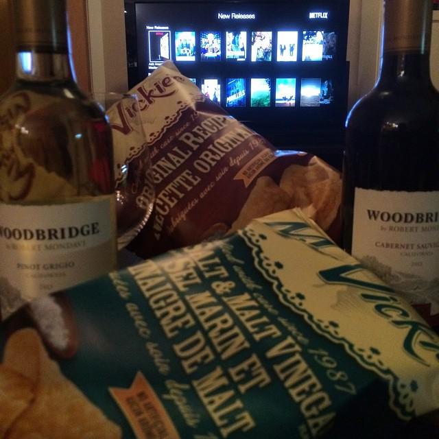 After a busy week, these decisions I can handle as we #UnwindTogether.  Which @Woodbridge_Wine to pour & #MissVicki…