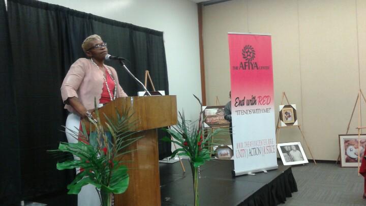 C2EA's tweet photo. Marsha Jones, Executive Director of The Afiya Center speaks of the organization's history &amp; End with Red program. http://t.co/Cai4ofSBIZ