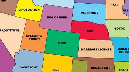 cannabist's tweet photo. Cost map: Colorado’s obsessed with #marijuana prices. What about other states? http://t.co/nYyhmYbuQF by @bruvs http://t.co/fgTIq1HTKF