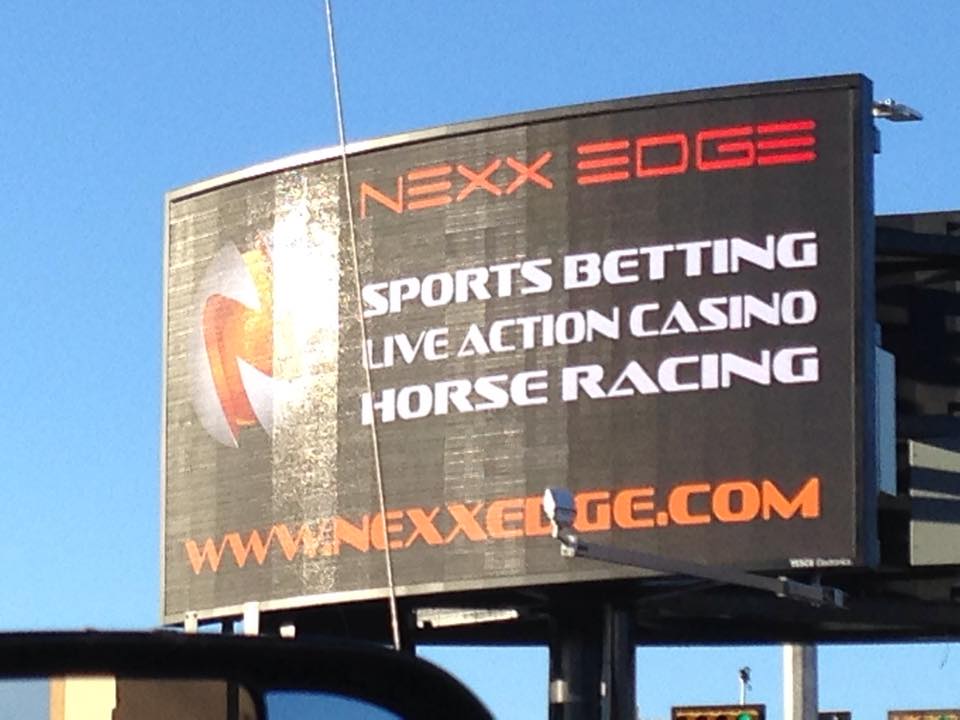 NexxEdge's tweet photo. #advertising #Billboard #sportsbetting #horseracing #casino

Our first electronic billboard!  http://t.co/gPt4WT7dG9 http://t.co/fFWqoQqcaf