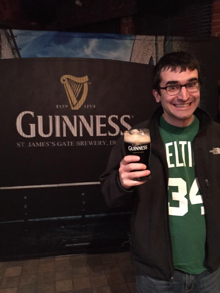 James enjoying a Guinness <a href="/greenbriarpub/">Green Briar</a> #SendMetoIreland