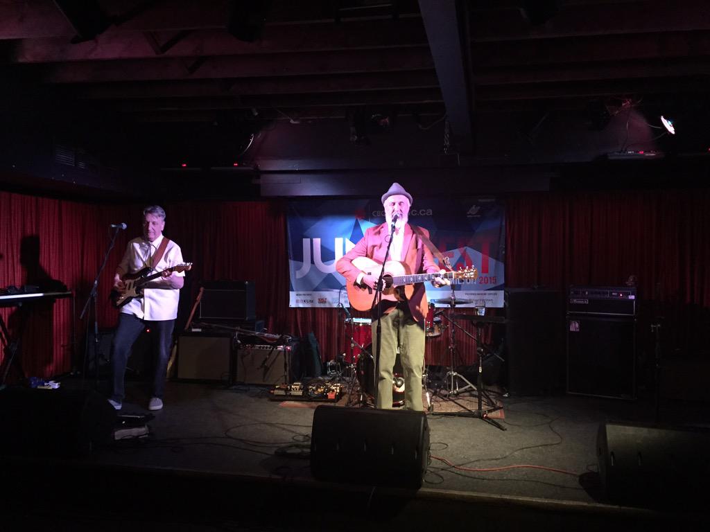 BreakOutWest's tweet photo. #BOW2014 Hall of Fame recipient @PennerFred hits the stage at the @CasbahHamilton for #JUNOfest #JUNOS http://t.co/NOXRXSZmWf