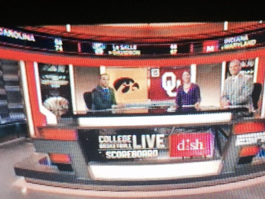 RunWithDrew's tweet image. Hey Iowa State fans, how disrespected do you feel by ESPN showing the Hawkeyes logo instead of yours???