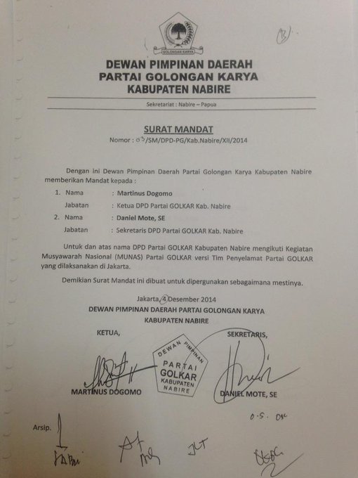 Info Data Dugaan Pemalsuan Surat Mandat Munas Ancol By