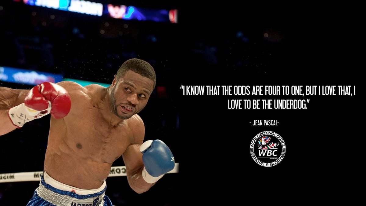 WBCBoxing's tweet photo. "I love to be the underdog."

- Jean Pascal -

#WBC #GreenBelt @jeanpascalchamp http://t.co/ThsyH8AVIY