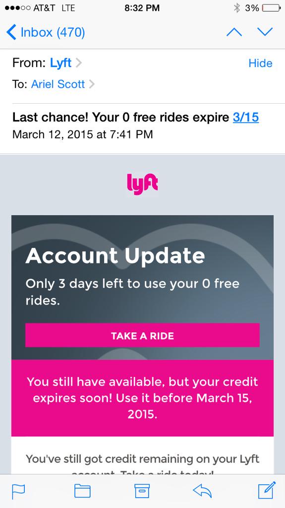 ArielSco's tweet photo. @lyft, sad face! http://t.co/tNyxuBpORi