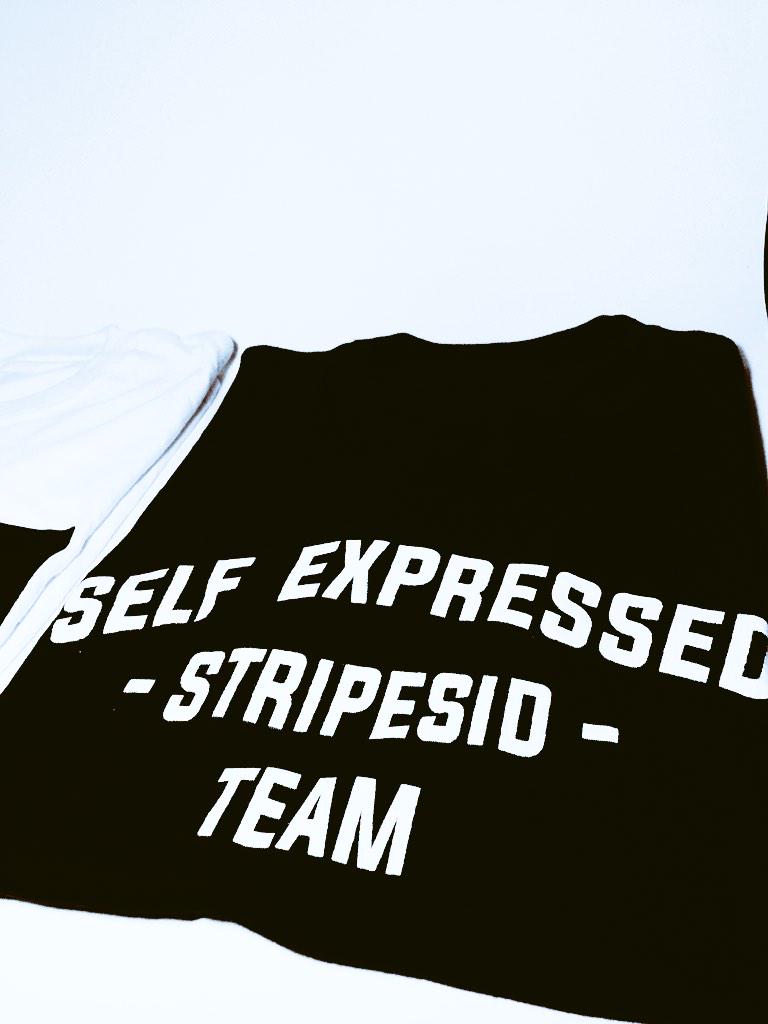 Soon tees black collection                         details "Self expressed" 

Check and follow instagram stripesid_co