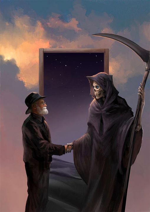 LaCasaDeEL's tweet image. Tributo a Sir Terry Pratchett, de la artista de Deviantart Sandara