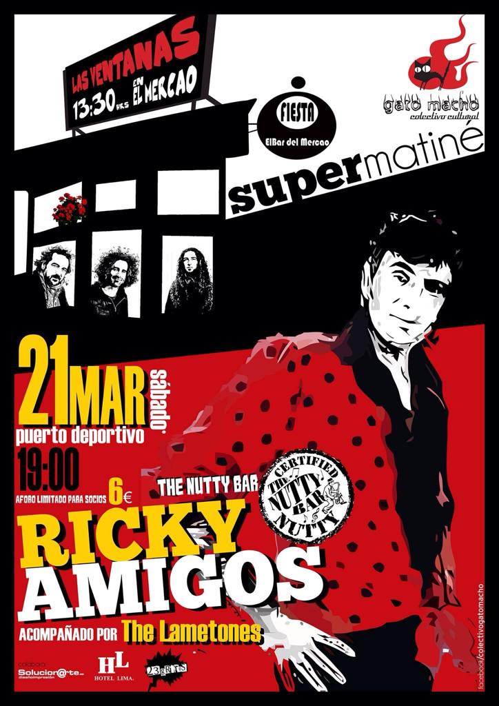 Se va a liar el 21:
-13:30 <a href="/LasVentanas_/">Las Ventanas</a> en <a href="/ElBardelMercao/">Rubén A.K.A. Big Cheff</a>
-19:00 Ricky Amigos y <a href="/TheLameTones/">The Lame Tones</a> en The Nutty Bar