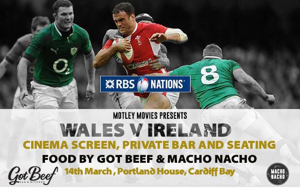 Watch the rugby on the largest screen in Cardiff. Doors open from 12, families welcome! #WalesVIreland