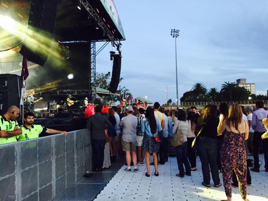 PartyitPark's tweet photo. The sun is setting whilst @huskysongs finishes up 👏 @thejezabels up next - are you ready?!! #partyintheparkau http://t.co/35ovBFjCyP