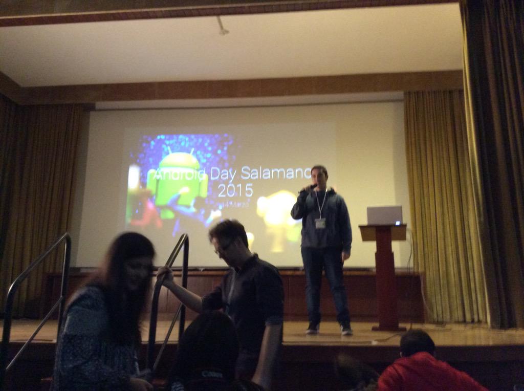 albertoflag's tweet photo. At the Android day Salamanca at the University @grial_usal @betabeers @Charrosfera #androidSAL15 http://t.co/36twZTWZVy