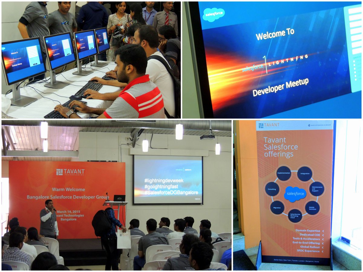 Tavant's tweet image. Exciting Saturday! Full hall &amp;amp; all set to #golightningfast @ #Tavant. #lightningdevweek #salesforceDGBangalore