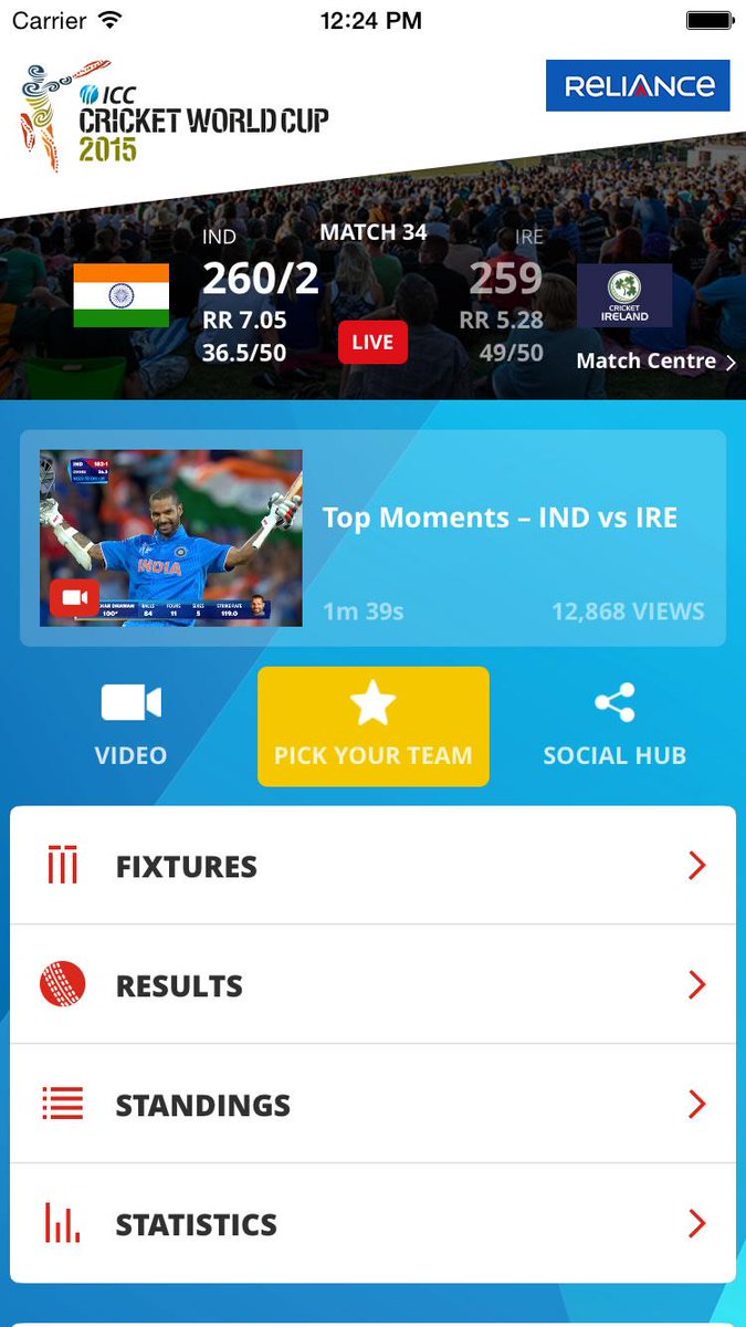 cricketworldcup's tweet photo. Over 3 million people have the #CWCApp - do you? Download NOW and have #cwc15 in your pocket! http://t.co/nFkpRCRWtE http://t.co/4vdSUAIkLE