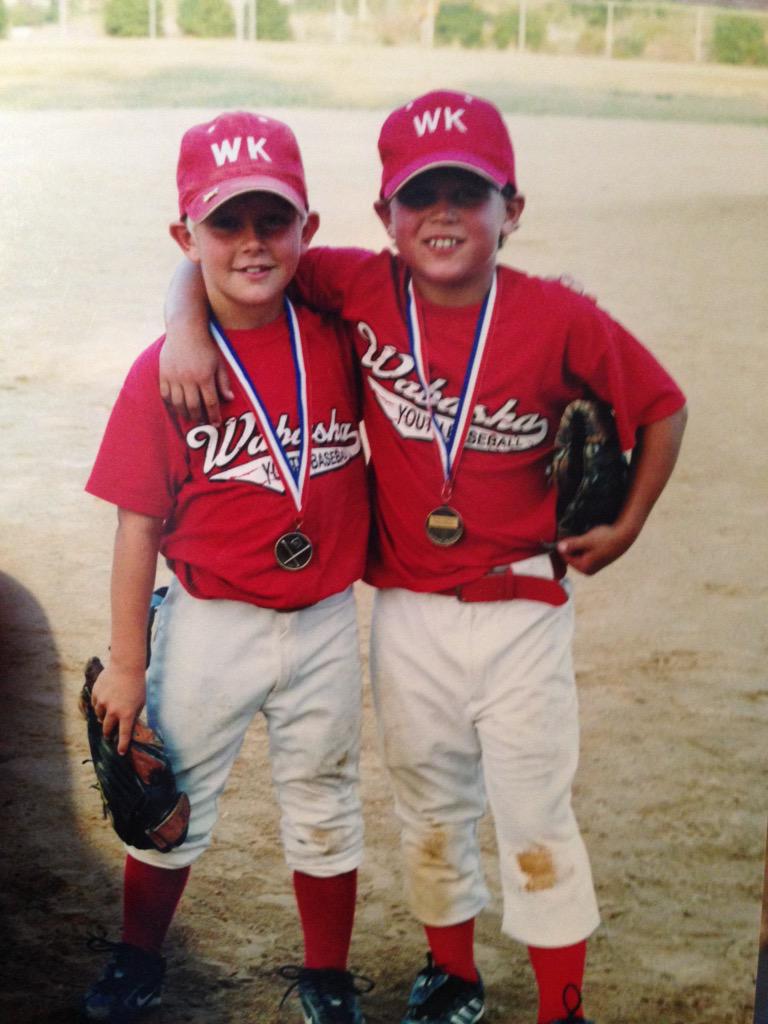 abaab24's tweet photo. A little throwback to kick off both of our baseball seasons!  #sincedayone @James2324Ryan http://t.co/SGVlgk04R0