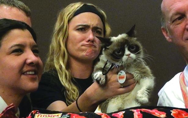 Up late? Here's a video treat: Grumpy Cat &amp; friends at the “Haus of Bacon” ... atxne.ws/1x3PDiE #SXSW