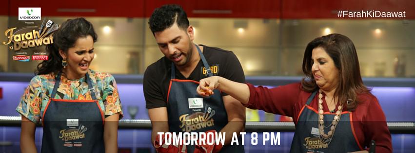FarahKiDaawat's tweet photo. Watch .@YUVSTRONG12  &amp; .@MirzaSania cook it up tomorrow at 8 pm only on @FarahKiDaawat on @ColorsTV. http://t.co/CdEGPRs2yS