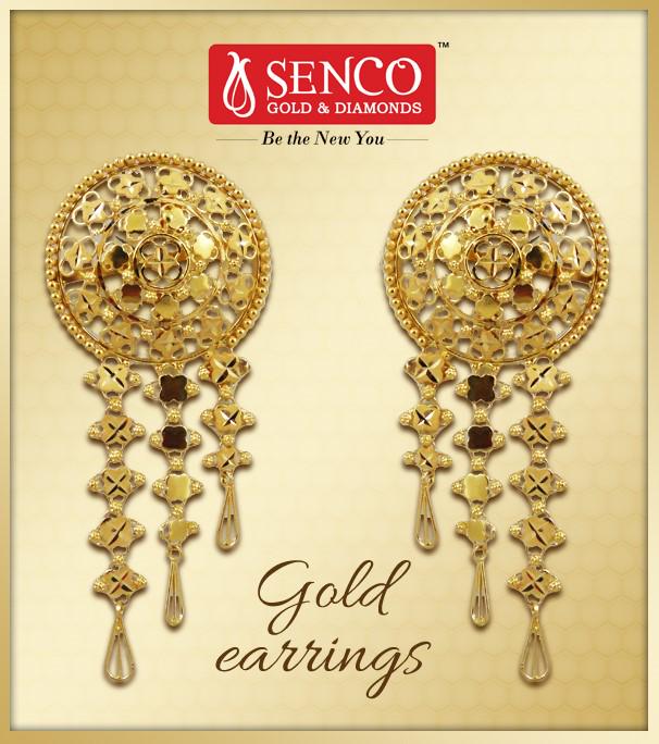 Senco Gold & Diamonds Royal Cut Diamond Stud Earrings : Amazon.in: Fashion