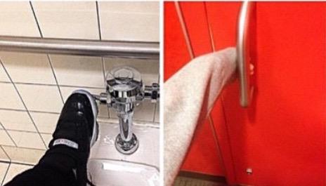 SpeakComedy's tweet photo. I know I'm not the only one that does this in public restrooms http://t.co/UFxveoIvX4