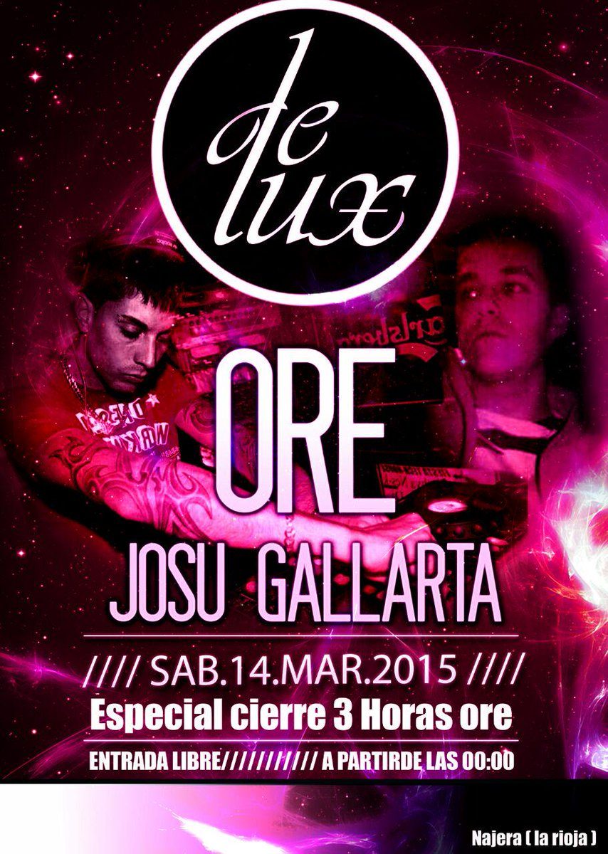 Dj_Ore's tweet photo. Esta noche toca Najera DELUX Set especial 3horas http://t.co/vZ3CwfFYDl