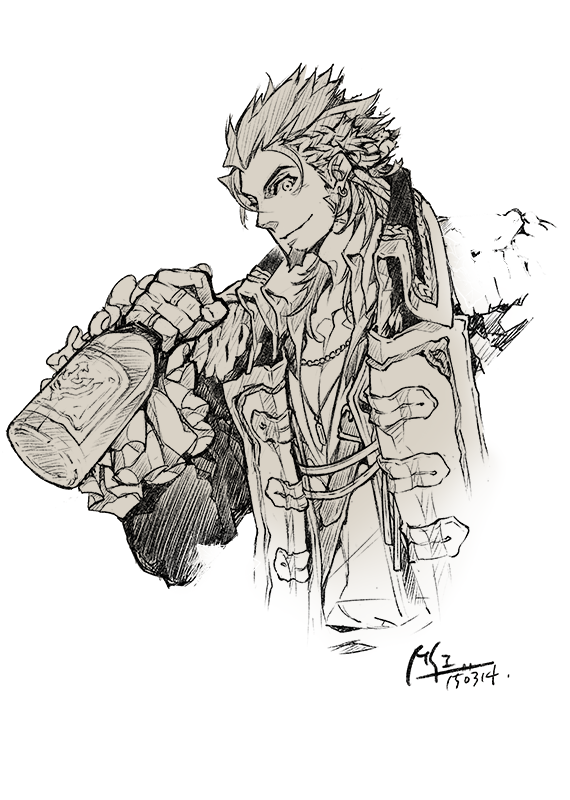 伊藤未生 前からちまちま描いてたバルトロさん ホワイトデーなので あと透過やってみたかった チェンクロ Http T Co U8gwd0okhu